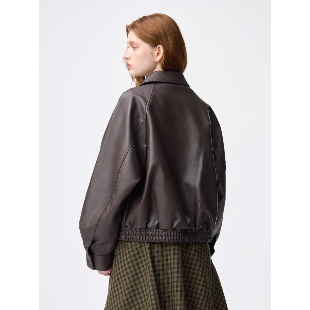 Gu By Uniqlo Fake Leather Harrington Jacket