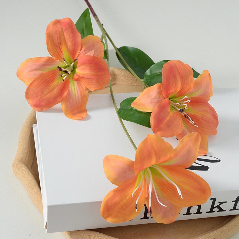 Orange-Themed Wedding Aisle Simulation Flower Arrangement - Artificial Home Decor Row Flowers