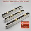 Stainless Steel Door Sliding Roller Bearing Rollers Double Copper Wheel Slot Wheel Silent Sliding Door Fittings