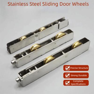 Stainless Steel Door Sliding Roller Double Copper Wheel Bearing Rollers Window Pulley Silent Sliding Door Fittings