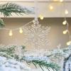 3pcs Christmas Decorations Christmas Transparent Snowflake Pendants Decorations Christmasing Decorations for Home Home Decor