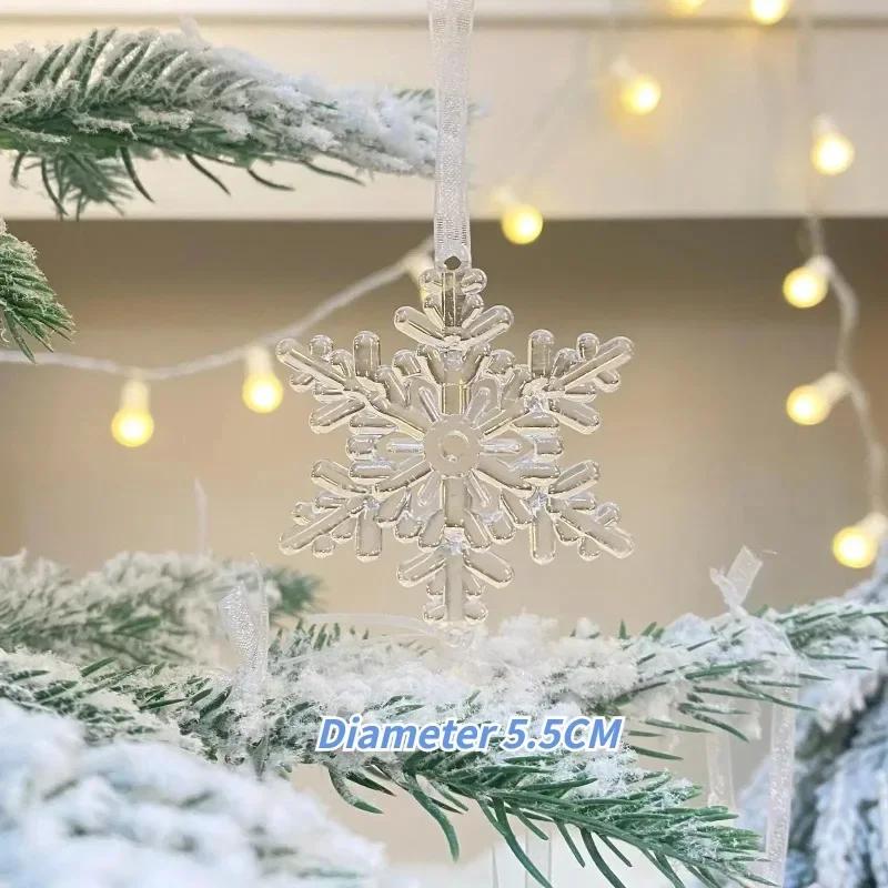 3pcs Christmas Decorations Christmas Transparent Snowflake Pendants Decorations Christmasing Decorations for Home Home Decor