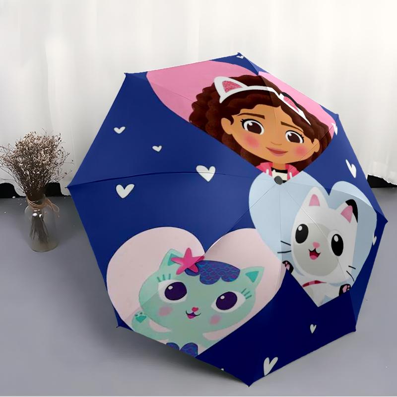 DollHouse Fashionable Automatic Opening/Closing Folding Umbrella. Portable and Foldable, Ideal for Gift, Travel, and Daily Use.