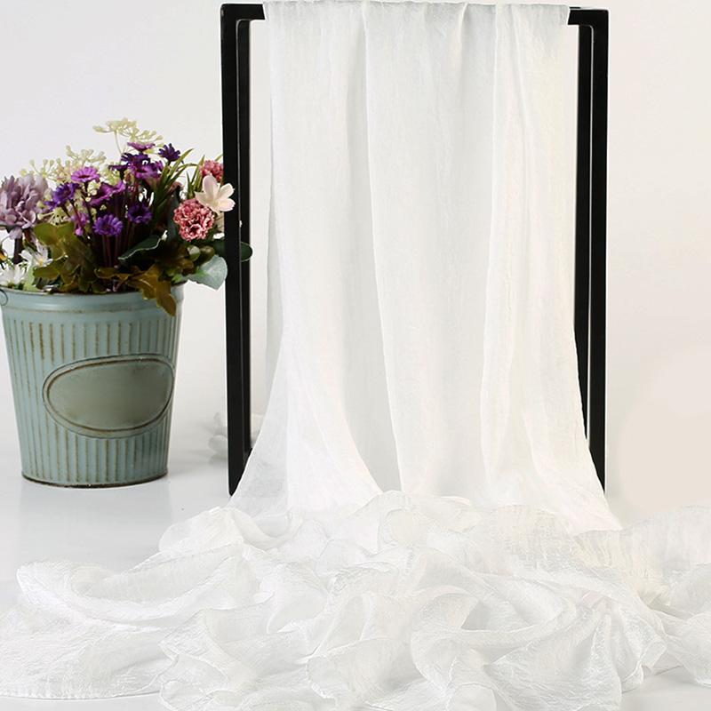 Women Translucent Scarf Chiffon Wild 170*70cm Solid Color Simulation Silk  Shawl Sunscreen