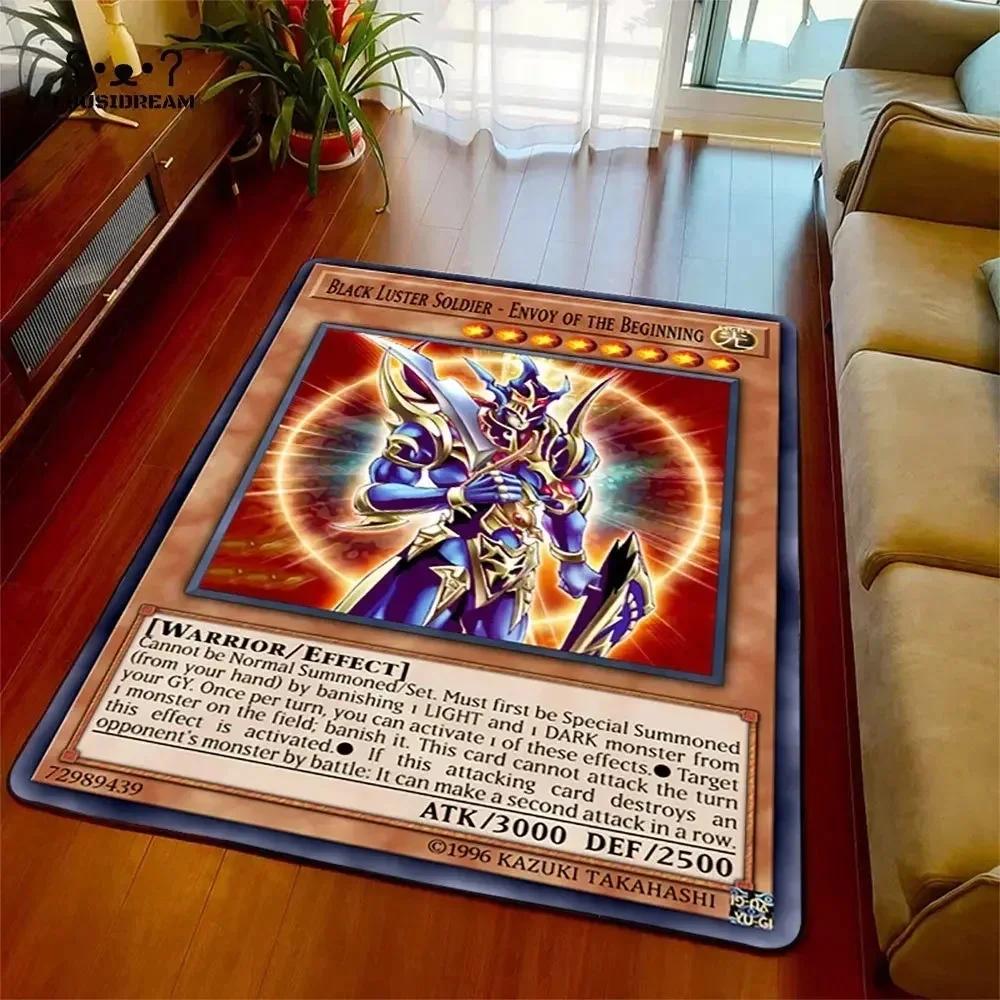 Yu-Gi-Oh Blauer Weißer Drache Anime Rutschfester Teppich Cartoon Bodenmatte für Wohnzimmer Schlafzimmer Dekorativer Bereichsteppich Perfektes Geschenk