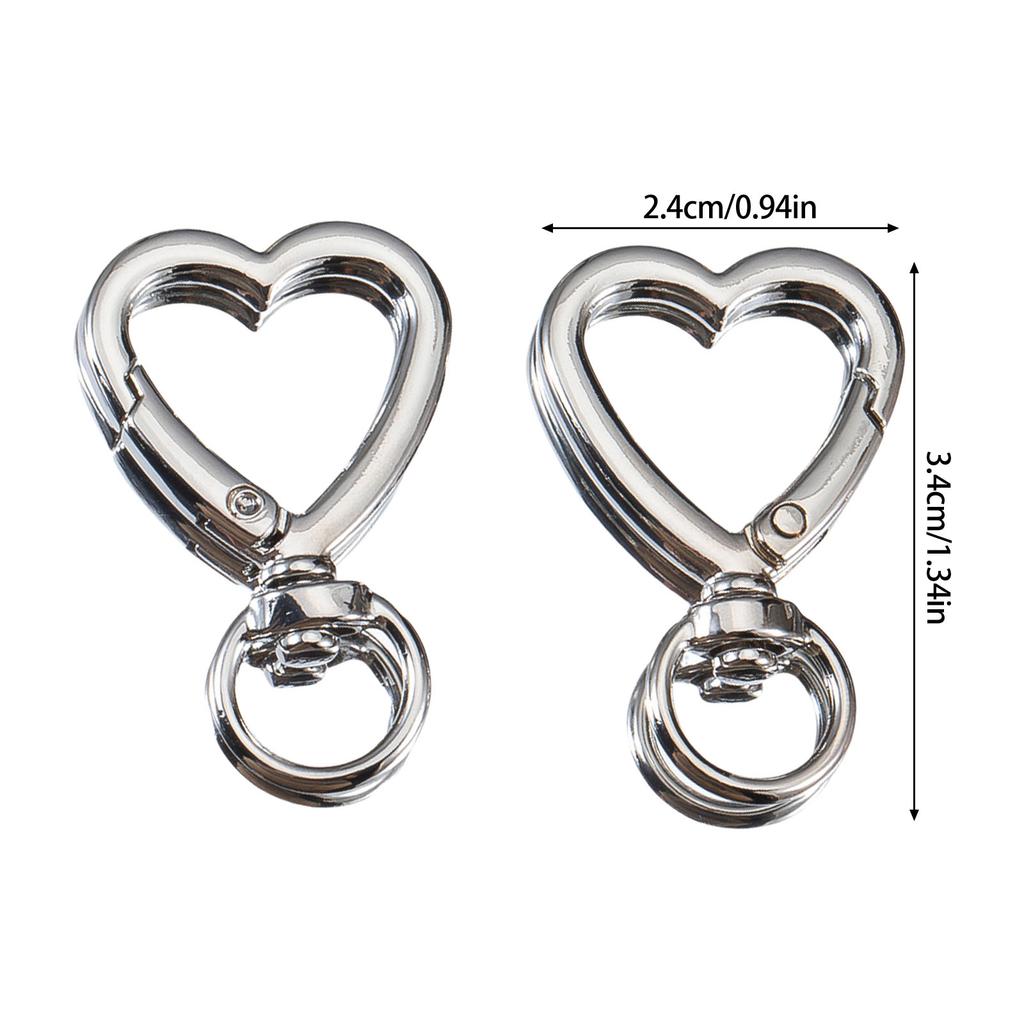 5Pcs Multifunctional Zinc Alloy Keyring Secure Lock Mechanism Bag Accessories For Everyday Essential And Bag Decorations