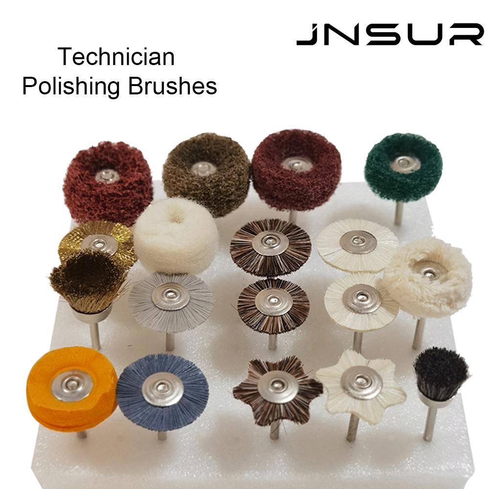 Jnsur Polishing Brush Kits for Dental Lab Ceramic Porcelain Grinding Nail Polish Technician Tool Dentist Artificer