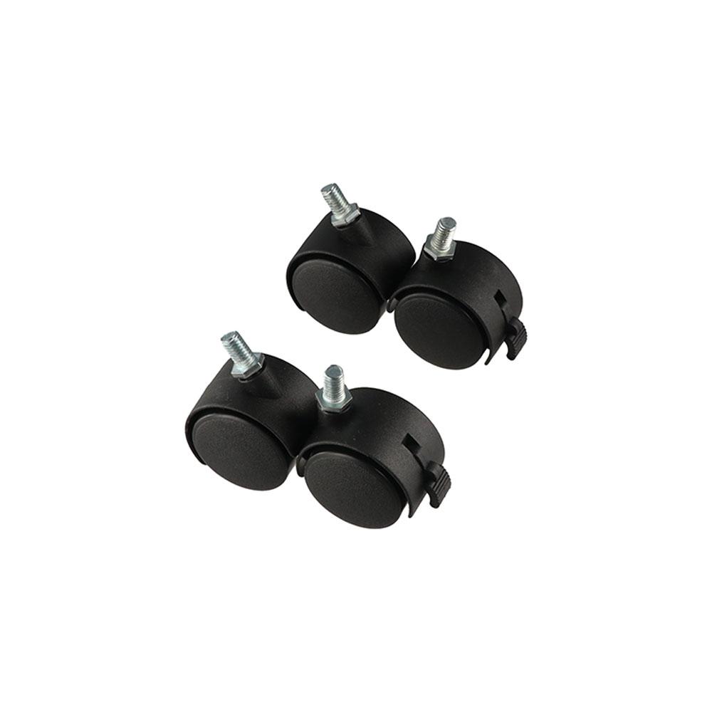 Rotating Black Plate For Industrial Furniture Trolley M8 Screw Silent Chair Wheel Office Chair Caster Roller Furniture Caster