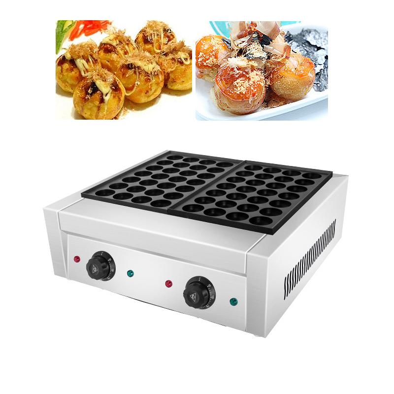 Macchina da forno 56 fori Elettrica Waffle Polpette di polpo Takoyaki Maker Piastra grill Strumenti di cottura professionali Attrezzatura da cucina