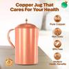 Copper Jug (2 L): Ayurveda Inspired | 100% Pure Copper | Copper Infused Water | Supports Digestive & Liver Health