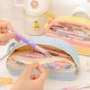 Double Layer Large Pencil Case for Girls Boys Cute Clear Pencil Case Zipper Pencil Pouch Aesthetic
