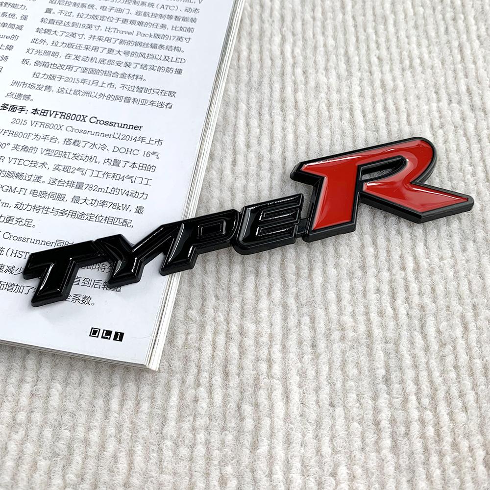 3D-Metall-Emblem für den vorderen Kühlergrill des Autos, R-Typ, Aufkleber mit Logo für Honda CIVIC FD2 FD FA 5 Mugen