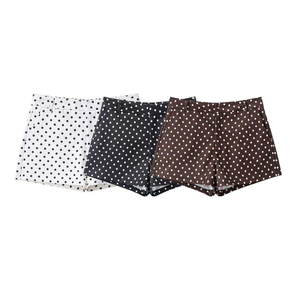 2025 Autumn Women's Polka Dot Puff Sleeve Jacket and Casual Pants Set