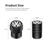 For VW 4Pcs Car Tire Valve caps Car Sticker for VW Volkswagen Passat Golf Polo Touran Accessories YHBE-V487 EM1