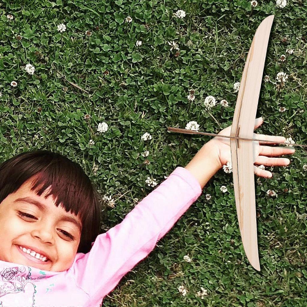 Wooden Hand Launch Glider Airplane Easy To Throw And Fly Stable Flight Long Glide Distance For Indoor And Outdoor Kids And Adults