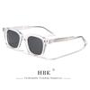 HBK Occhiali da Sole Quadrati Eleganti da Uomo Montatura alla Moda Aste con Punte Vintage Occhiali da Viaggio Business Party Regalo UV400