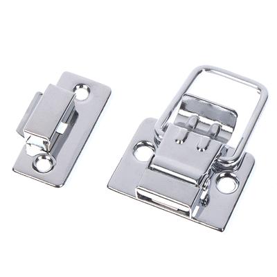 2 cierres de palanca de acero inoxidable cromados para cajas de baúles, maletas, herramientas y cierres.