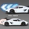 1/32 Scale Koenigsegg Jesko Zinc Alloy Model Car, with Light & Sound & Pull-Back Diecast Toys Gifts Collections Decorations For Boys