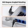 Cablecc 360 Degree Rotating CAT6 UTP Male To Male Rotating Cable with RJ45 8P8C 1000Mbps LAN Ethernet Network 25cm Adapter,