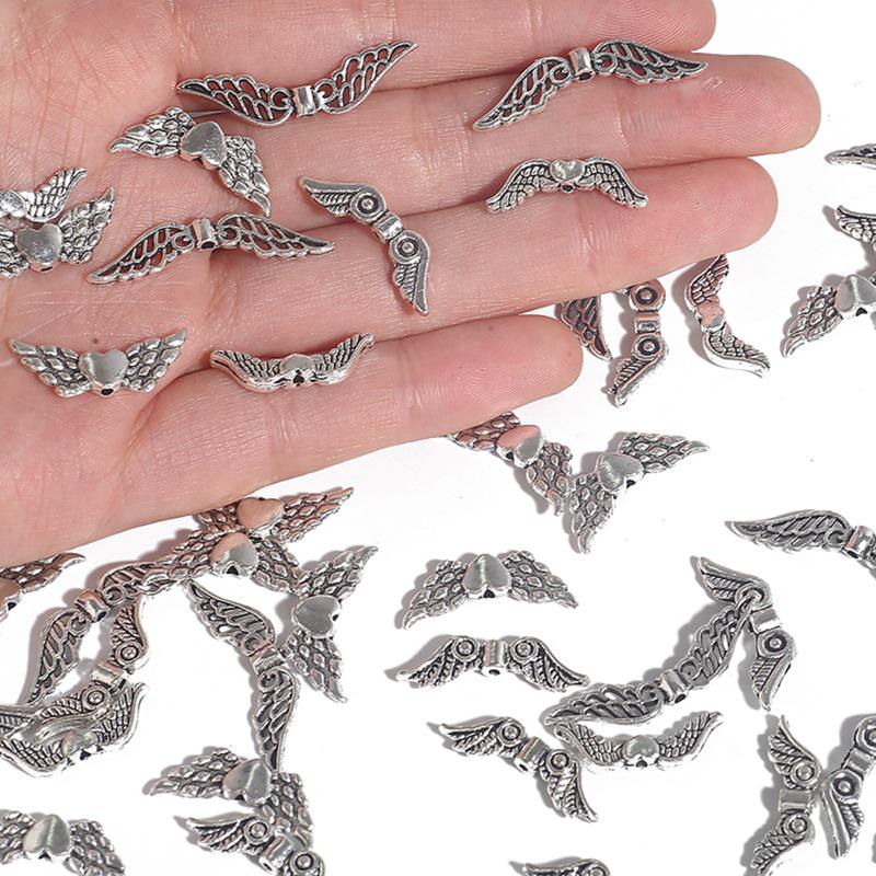 

DIY Alloy Angel Wings Dream Catcher Tassel Earrings & Necklace Accessories