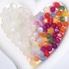 120Pcs Opaque UV Reactive Beads Color Changing Beads Round with Glitter Powder Beige 10mm Hole: 1.6mm