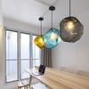 Modern Colorful Glass Pendant Light Hanging Lamp Colors Suspension Lamp for Bar Restaurant Industrial Lighting Fixture
