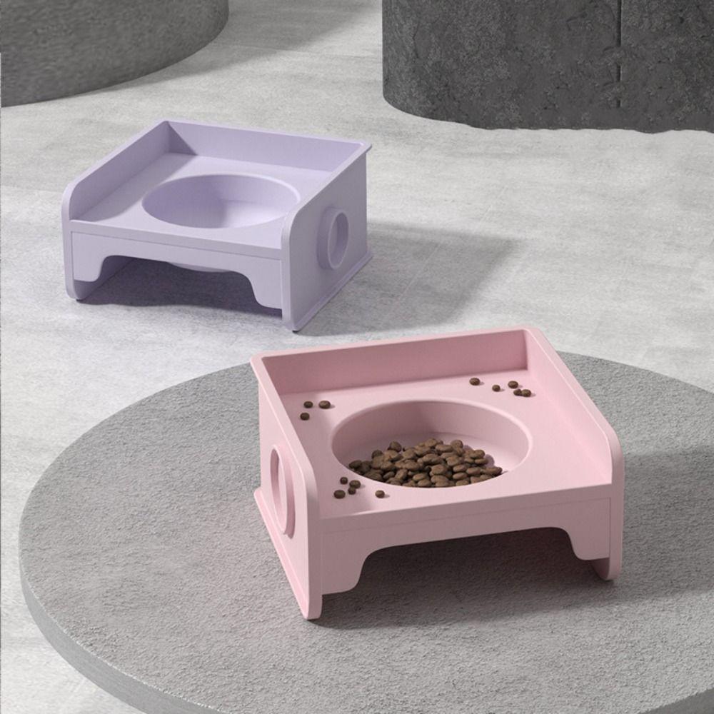 Ceramic Basin Spill-proof Pet Bowl Set ABS Holder Pet Dog Bowl Holder Dog Food Bowl Stand Water