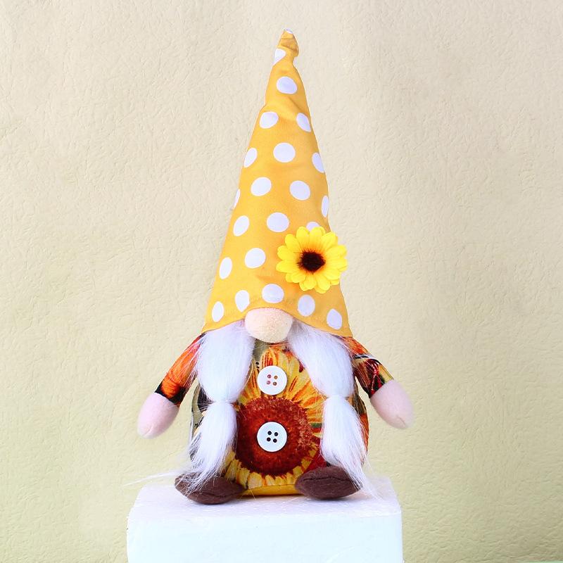 Harvest Festival Holding Corn Doll Ornament Cute Rudolph Dwarf Faceless Doll Ornament