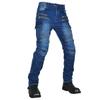 Motorcycle jeans men, winter retro locomotive pants fleece cycling pants, silicone protective gear