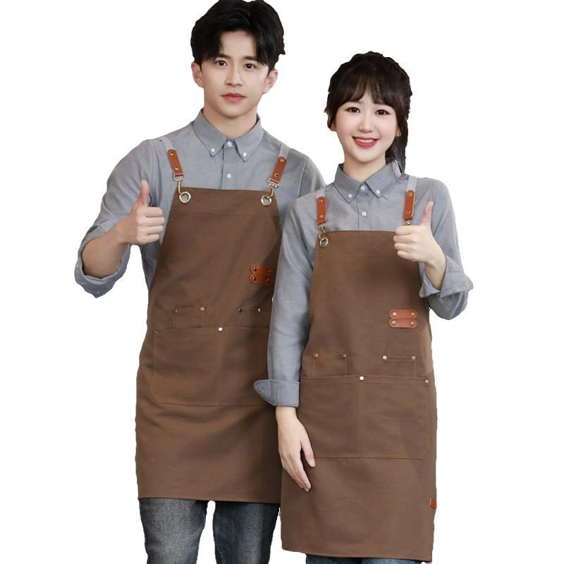 Tablier en toile imperméable avec logo personnalisé: Vêtements de travail résistants à la saleté et à l'huile pour cuisines et restauration
