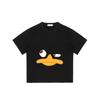 Schwarzes T-Shirt Duck Face Print Freizeitkleidung für Männer und Frauen Streetwear Mode Sommer-Outfit