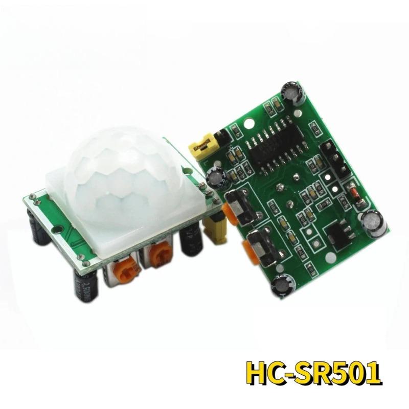 HC-SR501/SR505/AM312 PIR Motion Sensor Kit Adjustable Infrared Pyroelectric Detector Sensor Module with Bracket DC 2.7-12V