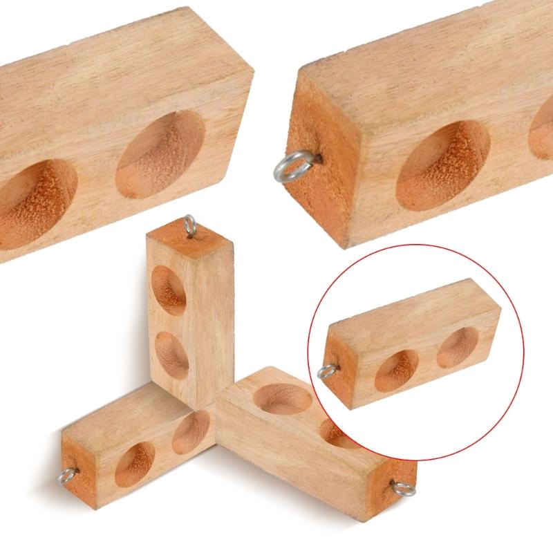 Double Hole Wood Block 6 Holes Friction Block Physical Mechanics Demonstration Teaching Equipment School Supplies