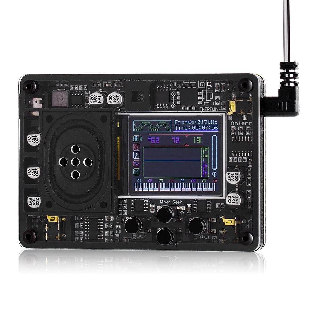 Nastavení funkcí Mini Theremin Mnoho hlasů Zásuvné antény