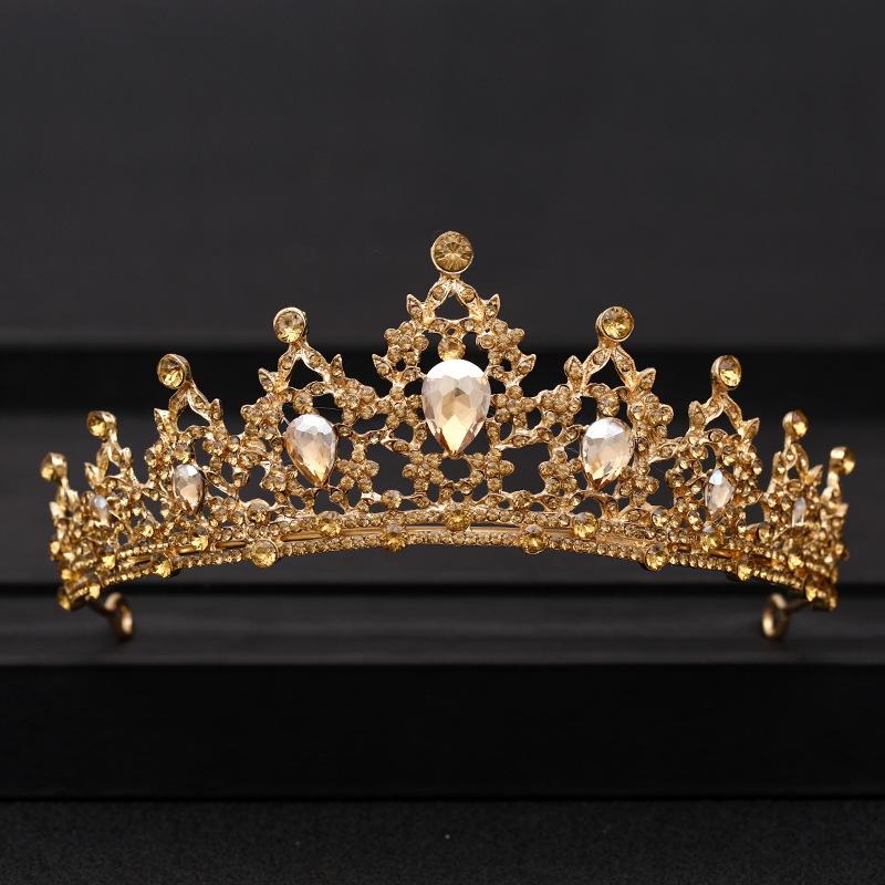 DIEZI Elegant Luxury Girls Crystal Bridal Tiara Crown Birthday Party New Fashion Bride Queen Headbands Hair Jewelry Accessories