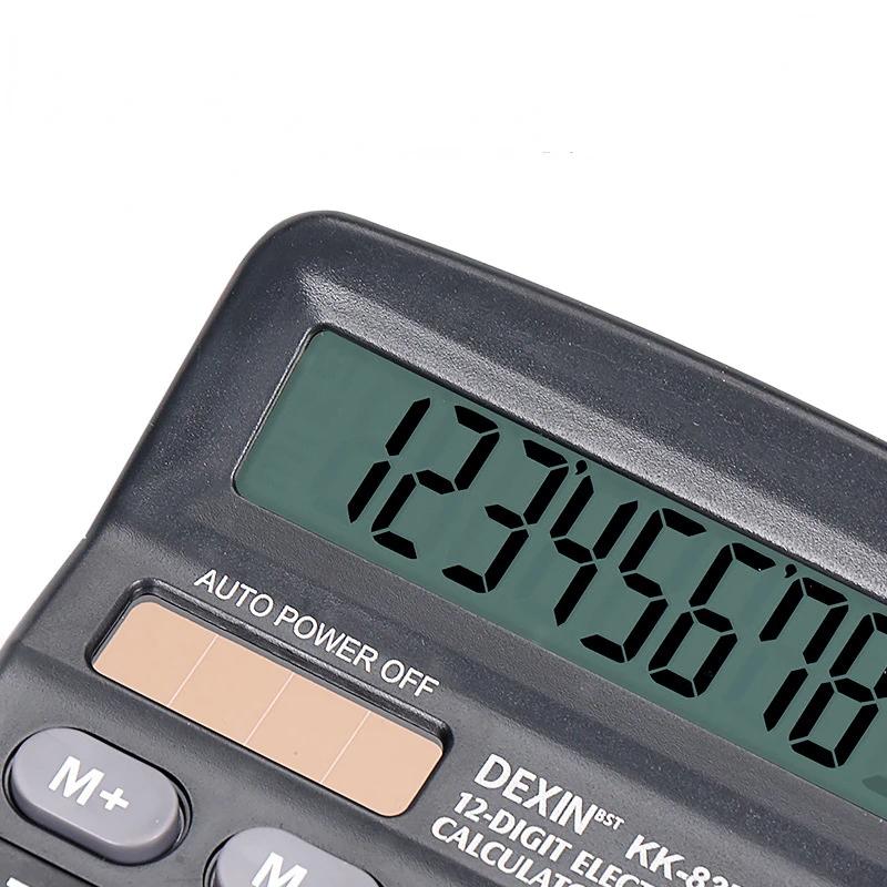 12-digit Large Lcd Display Calculator Standard Function Calculator With Solar & Battery Dual Power For Home Basic Desktop Office
