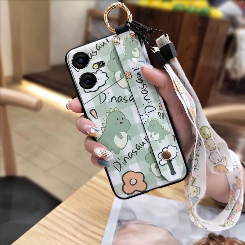 Back Cover Cute Phone Case For Tecno Pova Neo3/LH6N Protective Waterproof Cartoon Silicone Ring Anti-dust Soft case
