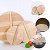 Handcraft Natural Wooden Wok Lid - 9.05 Inch Round Pot Cover with Handle, Anti-Spillover, Even Heat Distribution for Home Cooking