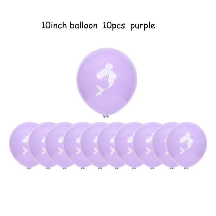 Birthday Party Set Mermaids Party Tableware Paper Cups Plate Latex Balloons Baby Shower Party Decor Kids Favors Party Supply