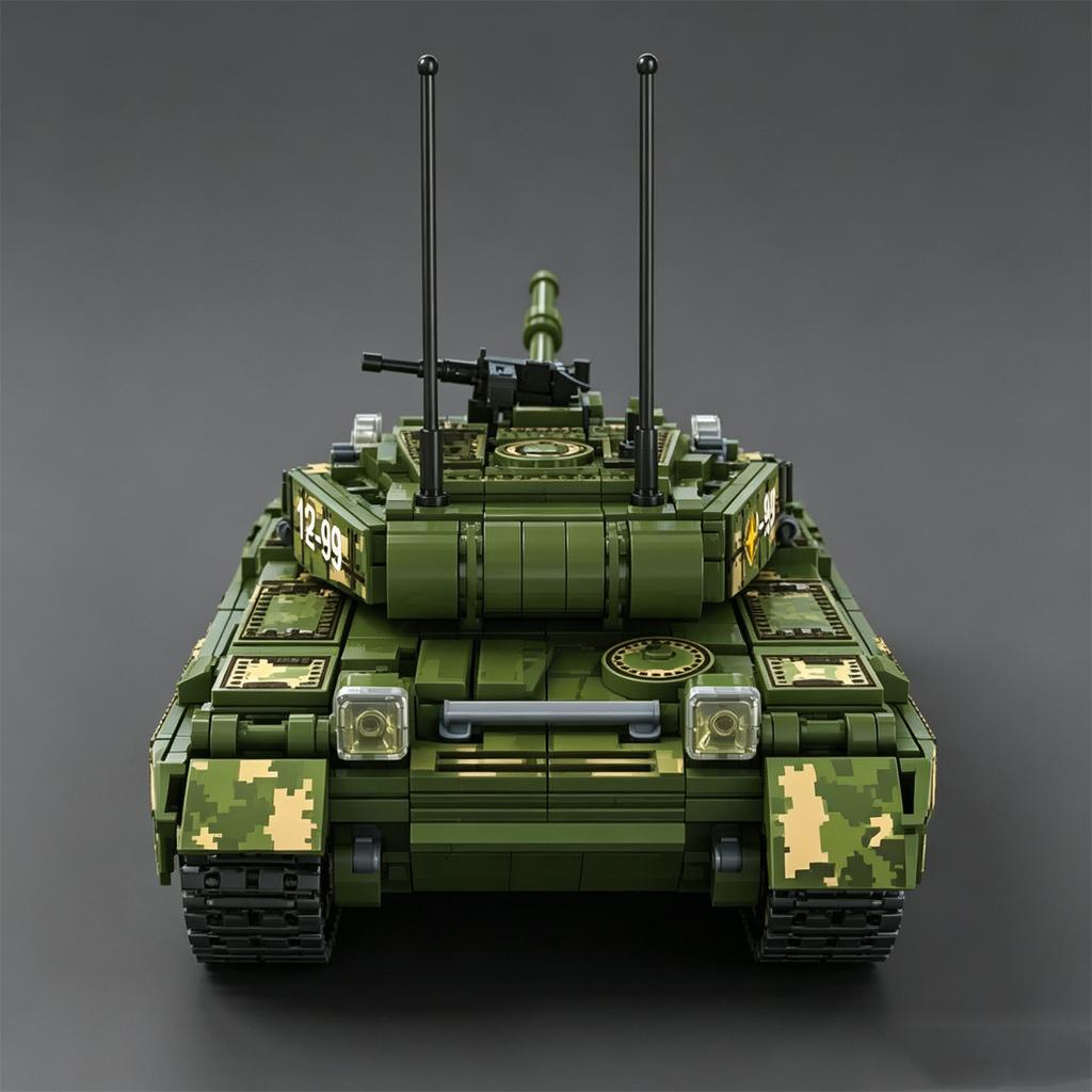 Challenger Main Battle Tank Camouflage Paint Scheme Building Blocks Type 99 Tank Model Toy Tracked Armored Vehicle