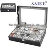 Standard 12-Grid PU Leather Watch Display and Storage Box