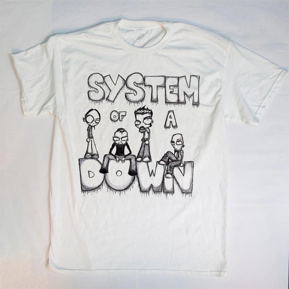 

System Of A Down SOAD Белая футболка в стиле хэви-метал Размеры S-5XL CS073 Унисекс футболка XXL