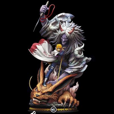 Personnage Anime Naruto Vague Vent Porte du Vent Scellé Neuf Queues Fait Main - Collection Personnages Anime Boîtier de Bureau Décoration Cadeau 28cm