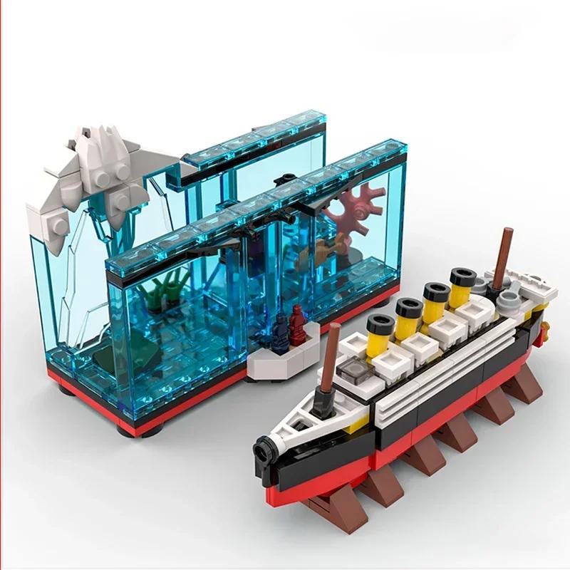 Moc Building Blocks Movie Model The Sinking Titanic Technical Bricks DIY Assembly Construction Toys For Childr Holiday Gifts