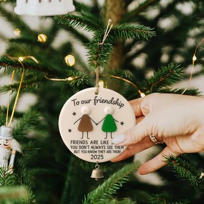 Yousheng Christmas Pendant To Our Friends Letter Pattern Festive Atmosphere Hanging Decoration Living Room Bedroom Garden Decor
