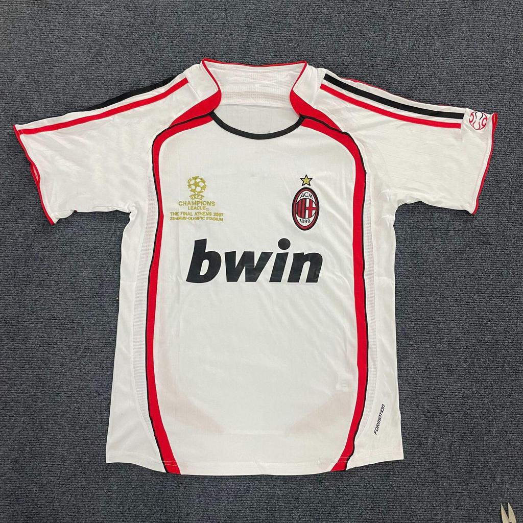 AC Milan Retro Away Jersey #22 Kaka, Champions League, Pirlo, Short Sleeve Football Kit (0607)