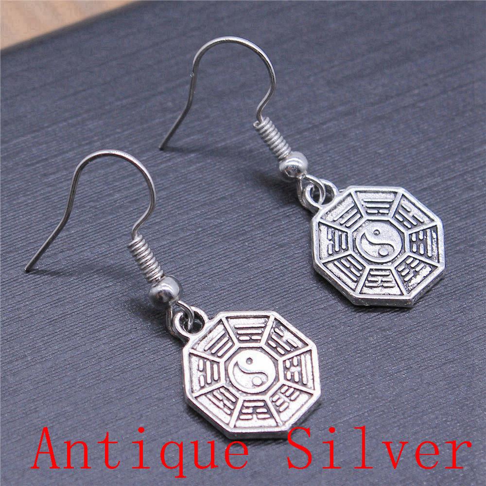 Boucles d'oreilles Symbole Om Yoga Vintage Boucles d'oreilles Mode Pour Femmes Apprêts de Fabrication de Bijoux DIY