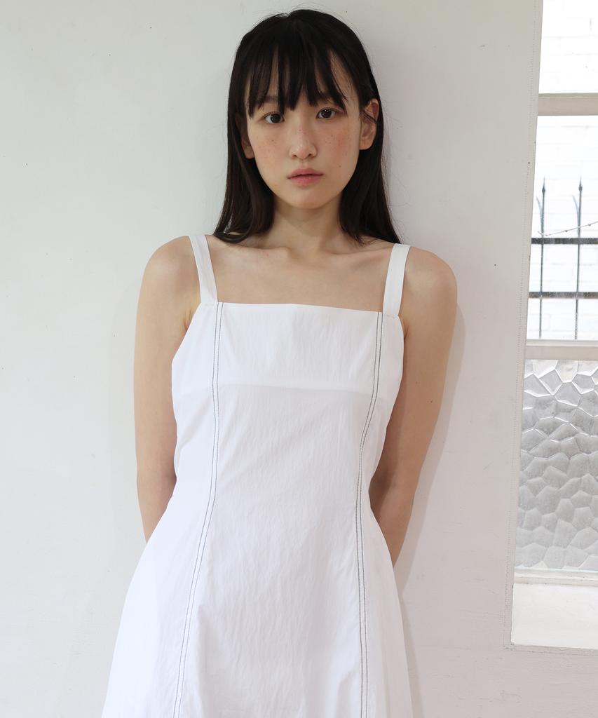 PAUL&ALICE Summer Cotton Camisole Dress / White