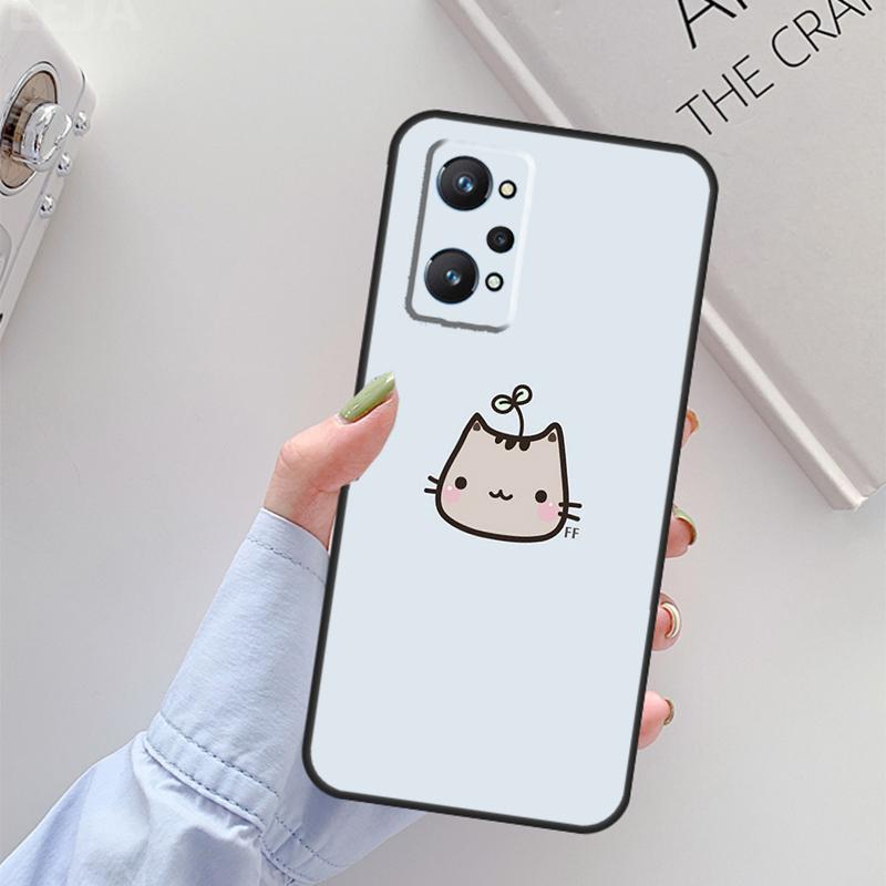 Cute Kawaii Cat For Realme GT Neo 3 2 8 9 Pro Plus 9i 8i Master Case For OnePlus 10 Pro 9 9R Nord2 Cover