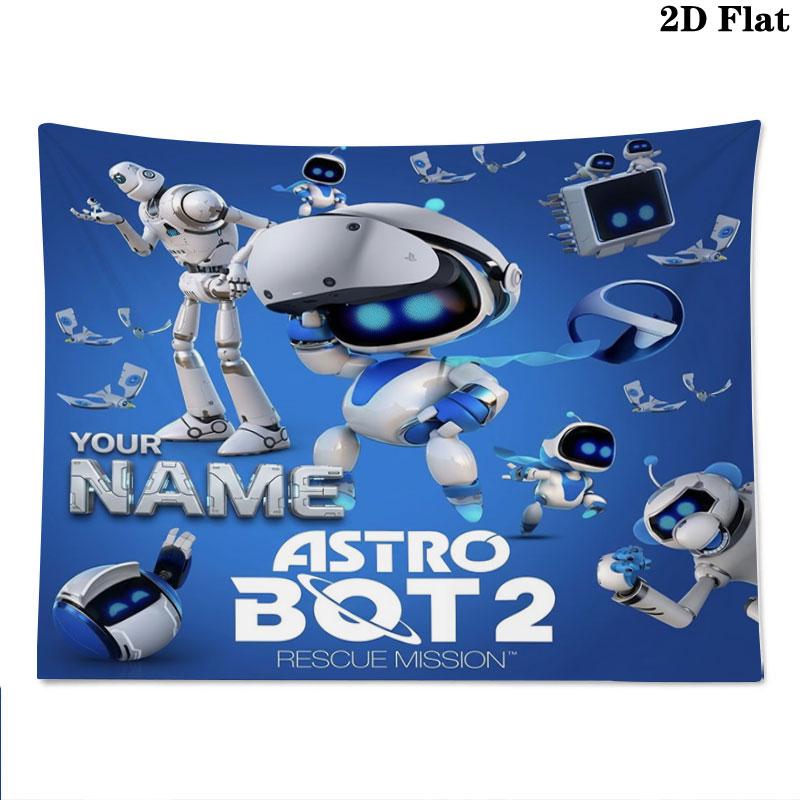 ASTRO BOT Custom Name Wall Tapestry Aesthetic Wall Hanging Printed Fabric Blanket Decorative Tapestries for Bedroom Living Room Home Decor